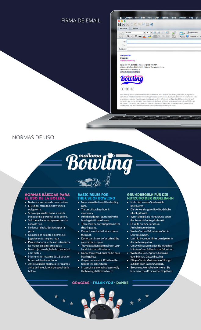 firma de email Mallorca Bowling